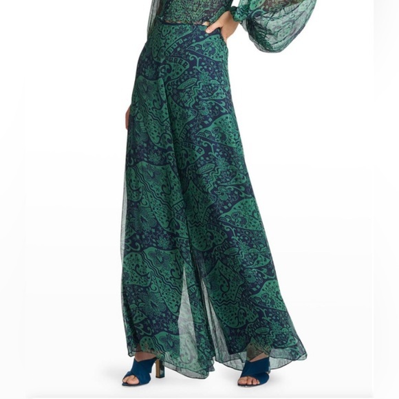 Sachin + Babi Pants - Sachin + Babi Navy and Green Patterned Pants